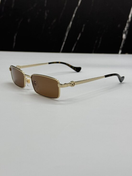NEW GUCCI GG1600S 002 GOLD WOMEN SUNGLASSES WITH CHAIN main image 8